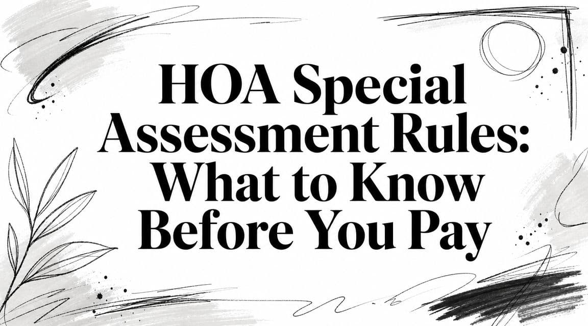 HOA Special Assessment Rules: What to Know Before You Pay