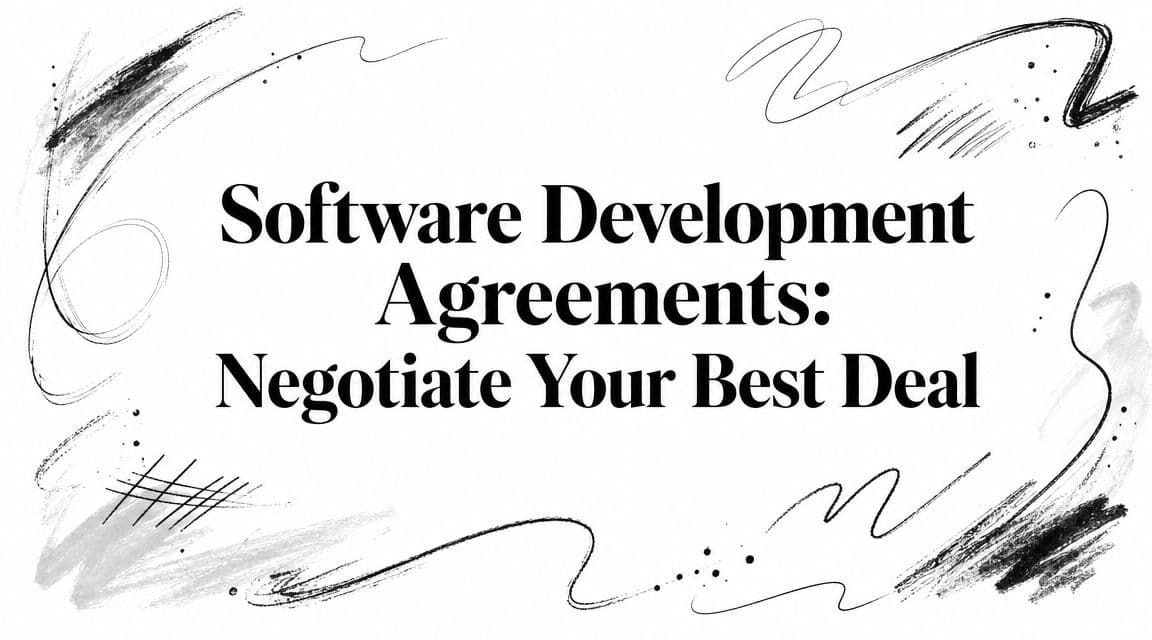 Software Development Agreements: Negotiate Your Best Deal