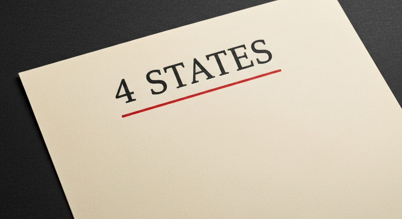 A bone-cream sheet showing 4 STATES with a red ink underline
